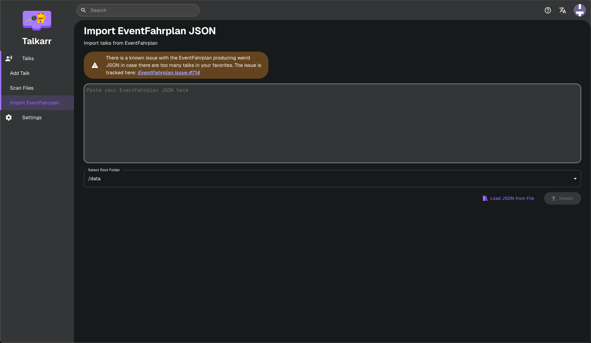 Import from EventFahrplan